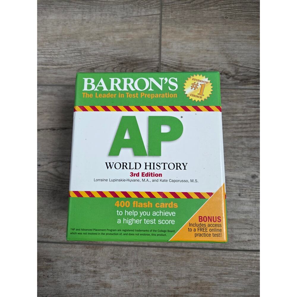 Barron's AP World History Flash Cards 3rd Edition‎